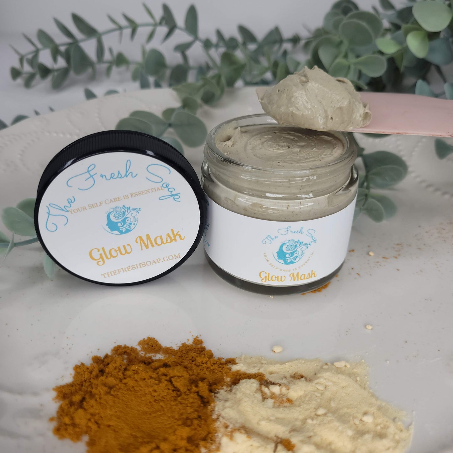 Glow Mask made with White Kaolin Clay