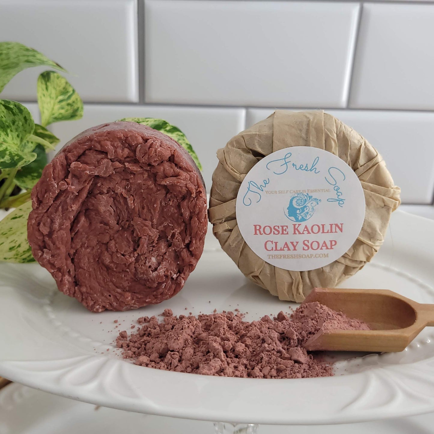 Hydrating Rose Clay Bar Soap infused with Essential Oils