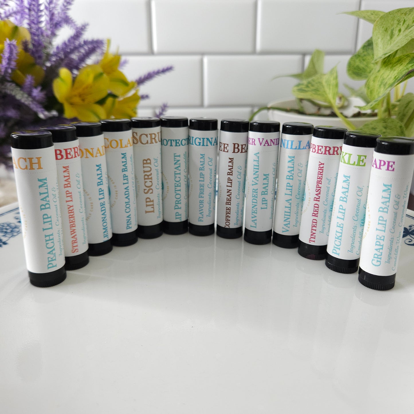 10 Pack of Vegan Lip Balms