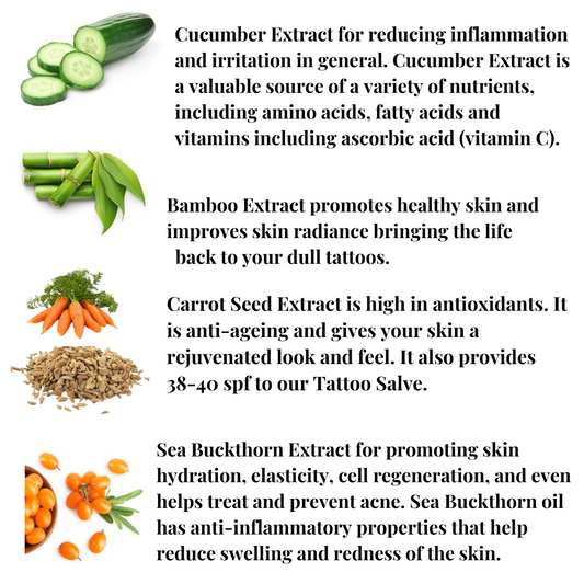 Vegan Tattoo Balm Stick - Heal Fresh Tattoo and Brighten Old Tattoos - Tattoo Sun Protection