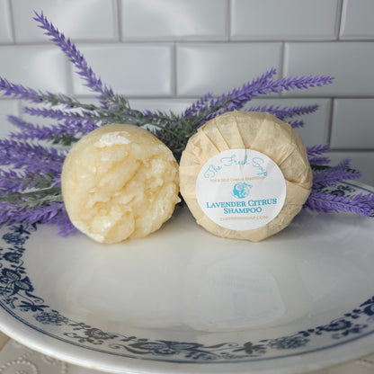 Lavender Citrus Shampoo Bar and Lavender Citrus Conditioner Cream