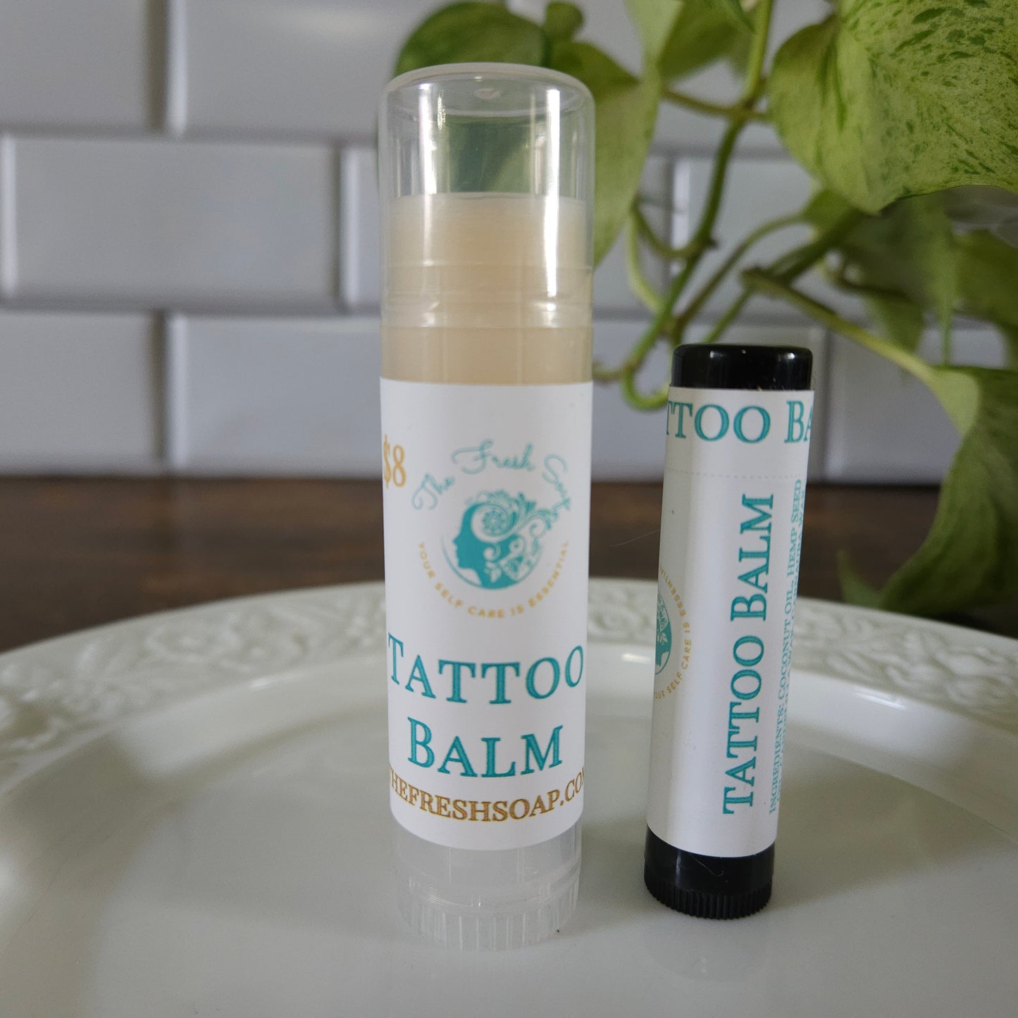 Vegan Tattoo Balm Stick - Heal Fresh Tattoo and Brighten Old Tattoos - Tattoo Sun Protection